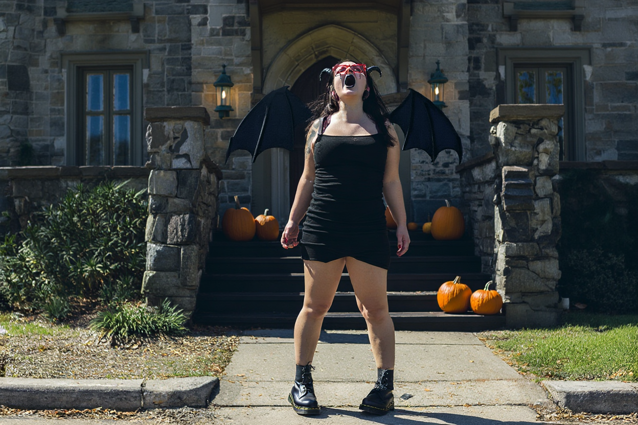 Helly Elly upset at the Fall heat.