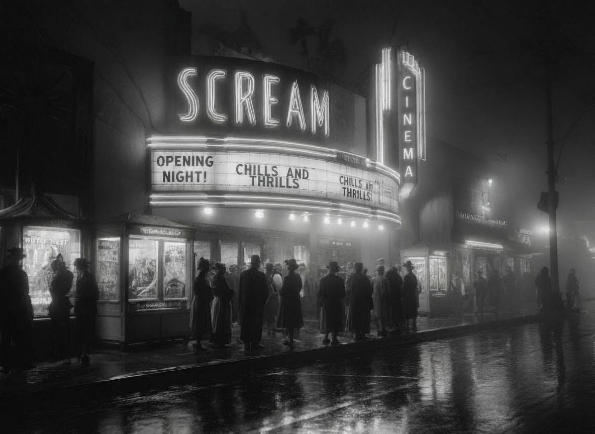 Opening night at Scream Unreels screening.  Circa 1941-1944 (precise date unknown)