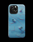 Bride Monster Flesh phone case!  For iPhone, Samsung Galaxy, and Google Pixel devices.  Muhahaha! presents the perfect spooky, Halloween gift.  Every case has double layers for extra durability and protection while the clear, open ports stay out of your way when it comes to charging. Choose between matte or glossy finish. (pictured: iPhone 15 pro rocking a Bride Monster Flesh phone case)