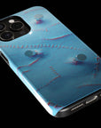 Bride Monster Flesh phone case!  For iPhone, Samsung Galaxy, and Google Pixel devices.  Muhahaha! presents the perfect spooky, Halloween gift.  Every case has double layers for extra durability and protection while the clear, open ports stay out of your way when it comes to charging. Choose between matte or glossy finish. (pictured: iPhone 15 pro rocking a Bride Monster Flesh phone case)