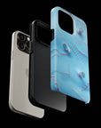 Bride Monster Flesh phone case!  For iPhone, Samsung Galaxy, and Google Pixel devices.  Muhahaha! presents the perfect spooky, Halloween gift.  Every case has double layers for extra durability and protection while the clear, open ports stay out of your way when it comes to charging. Choose between matte or glossy finish. (pictured: iPhone 15 pro rocking a Bride Monster Flesh phone case)