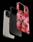 Horny Monster Flesh phone case!  For iPhone, Samsung Galaxy, and Google Pixel devices.  Muhahaha! presents the perfect spooky, Halloween gift.  Every case has double layers for extra durability and protection while the clear, open ports stay out of your way when it comes to charging. Choose between matte or glossy finish. (pictured: iPhone 15 pro rocking a Horny Monster Flesh phone case)