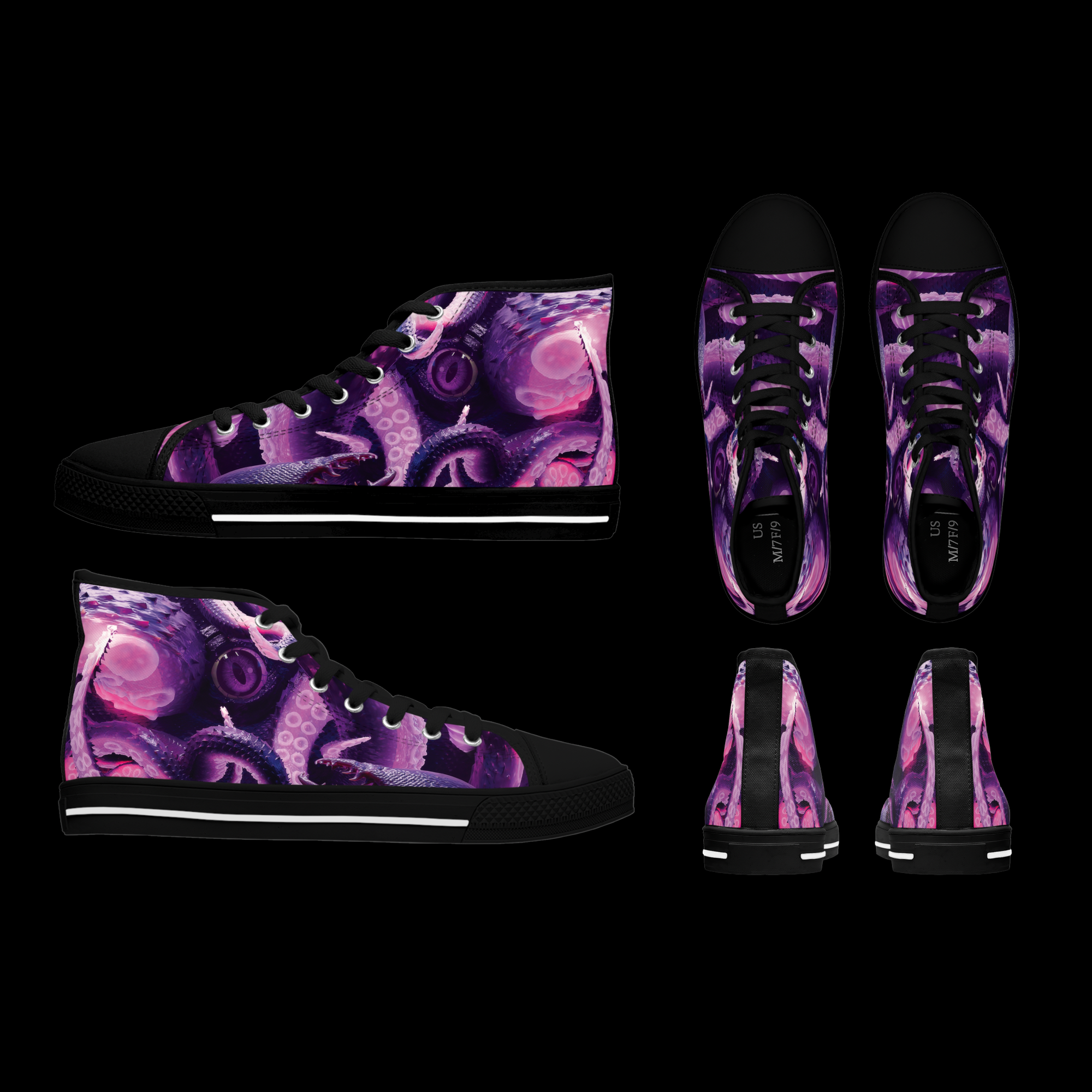 Kraken – Monster Flesh – Women's High Top Sneaks