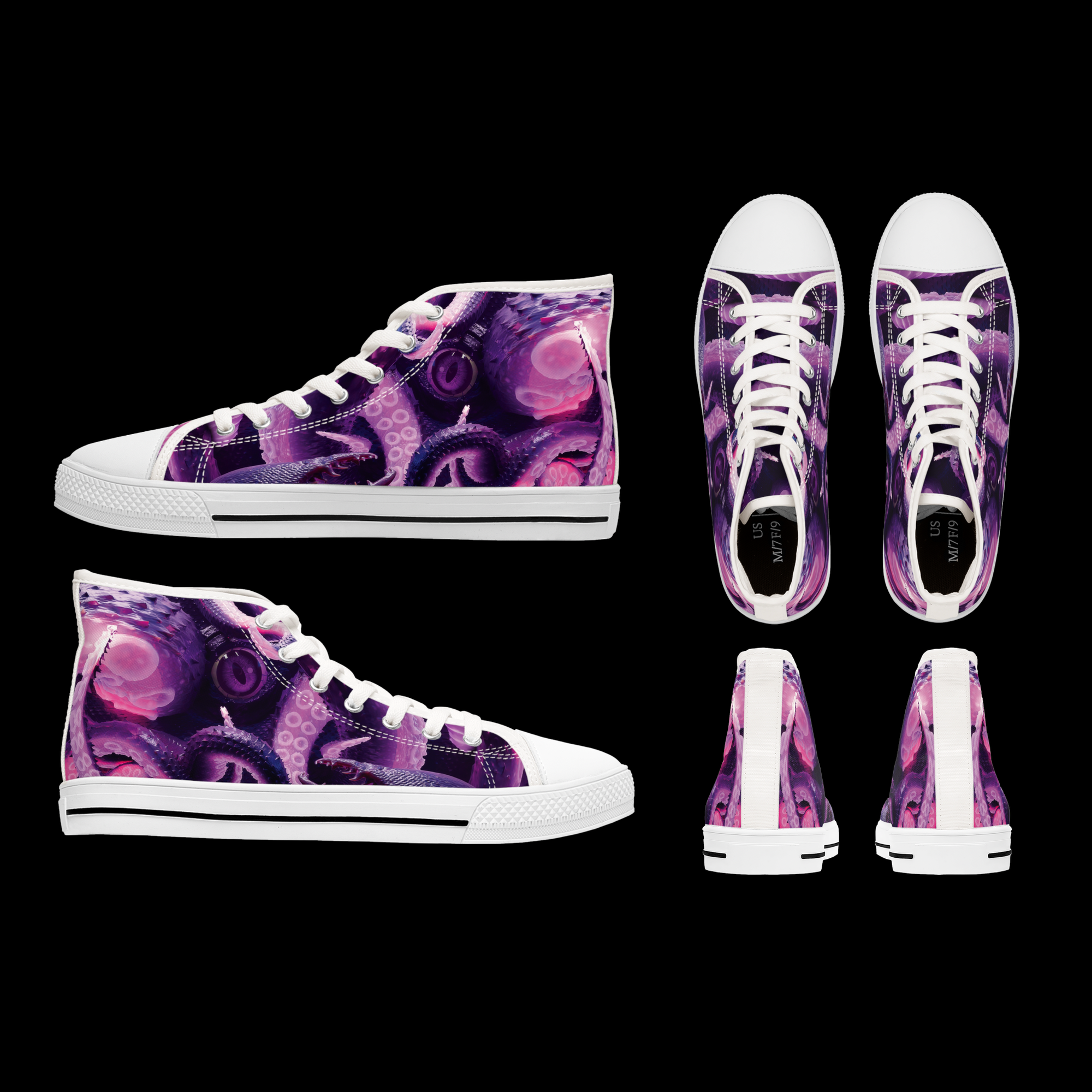 Kraken – Monster Flesh – Women's High Top Sneaks