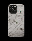 Mummy Monster Flesh phone case!  For iPhone, Samsung Galaxy, and Google Pixel devices.  Muhahaha! presents the perfect spooky, Halloween gift.  Every case has double layers for extra durability and protection while the clear, open ports stay out of your way when it comes to charging. Choose between matte or glossy finish. (pictured: iPhone 15 pro rocking a Mummy Monster Flesh phone case)
