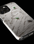 Mummy Monster Flesh phone case!  For iPhone, Samsung Galaxy, and Google Pixel devices.  Muhahaha! presents the perfect spooky, Halloween gift.  Every case has double layers for extra durability and protection while the clear, open ports stay out of your way when it comes to charging. Choose between matte or glossy finish. (pictured: iPhone 15 pro rocking a Mummy Monster Flesh phone case)