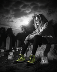 Zombie – Monster Flesh – Women's High Top Sneaks