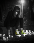 Zombie – Monster Flesh – Women's High Top Sneaks
