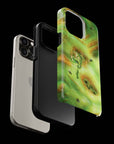 Zombie Monster Flesh phone case!  For iPhone, Samsung Galaxy, and Google Pixel devices.  Muhahaha! presents the perfect spooky, Halloween gift.  Every case has double layers for extra durability and protection while the clear, open ports stay out of your way when it comes to charging. Choose between matte or glossy finish. (pictured: iPhone 15 pro rocking a Zombie Monster Flesh phone case)