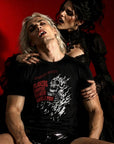 Flaming Vampire Demon Skeleton T-Shirt