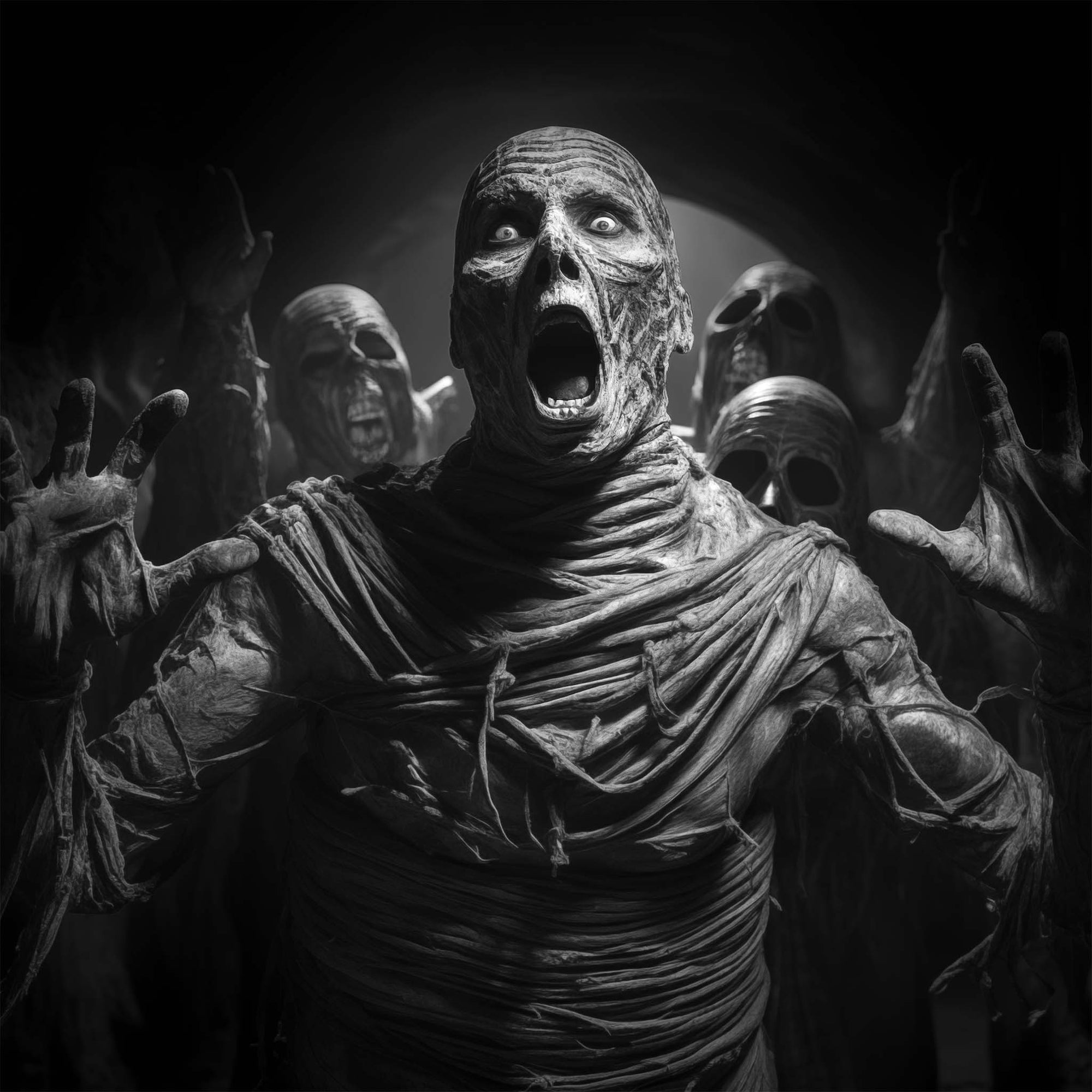 Horrifying Mummies howl as they lurch towards us!  Monster Flesh Mummy Tough Phone Case is built tomb-tough.