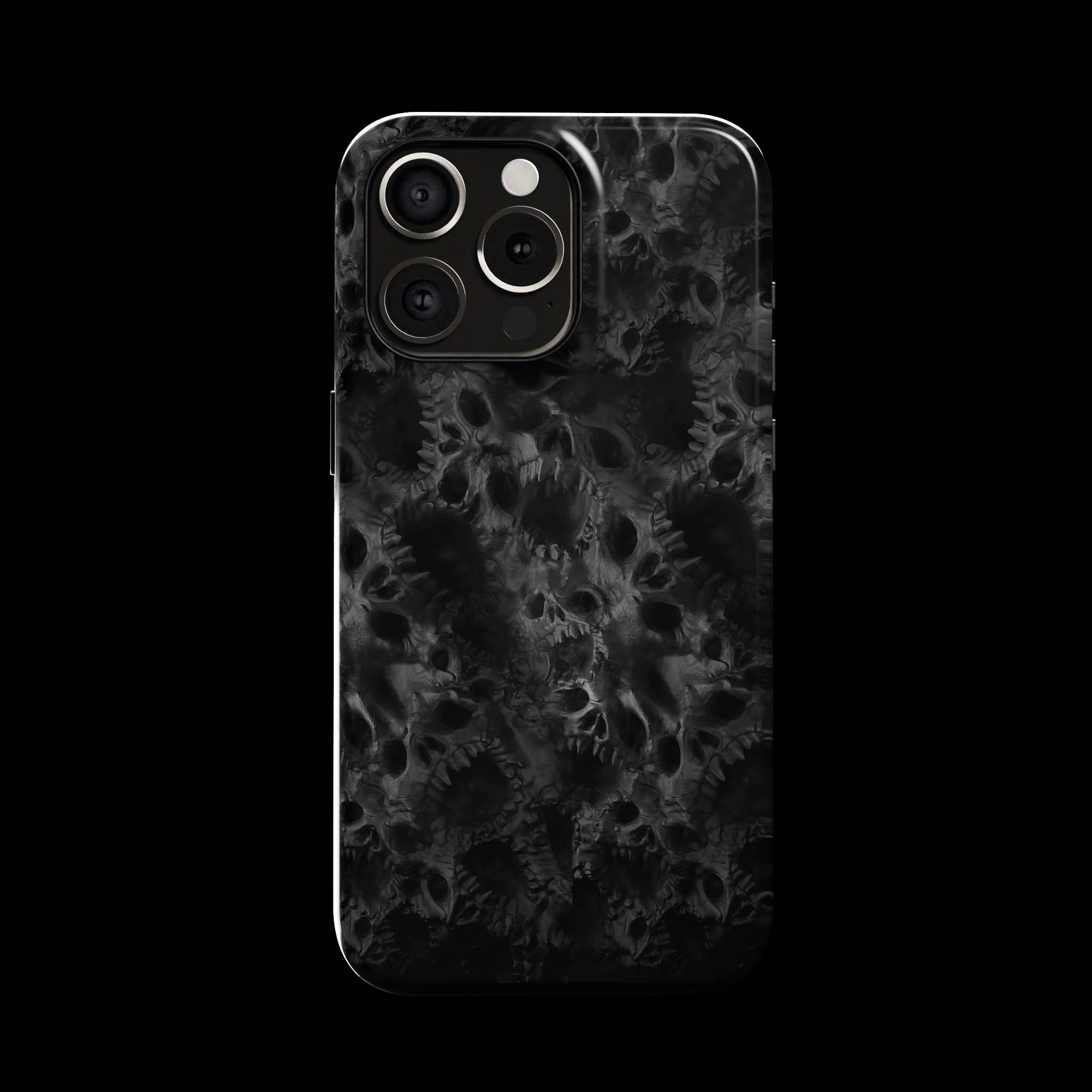 Wraith Monster Flesh phone case!  For iPhone, Samsung Galaxy, and Google Pixel devices.  Muhahaha! presents the perfect spooky, Halloween gift.  Every case has double layers for extra durability and protection while the clear, open ports stay out of your way when it comes to charging. Choose between matte or glossy finish. (pictured: iPhone 15 pro rocking a Wraith Monster Flesh phone case)