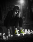 Zombie – Monster Flesh – Women's High Top Sneaks