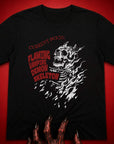 Flaming Vampire Demon Skeleton T-Shirt