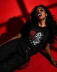 Flaming Vampire Demon Skeleton T-Shirt