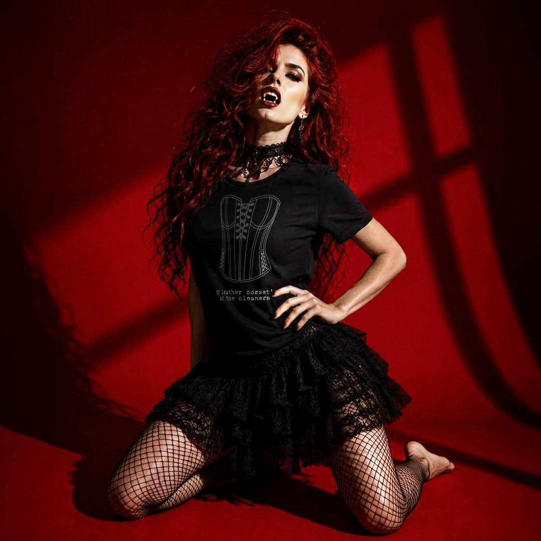 Leather Corset T-Shirt